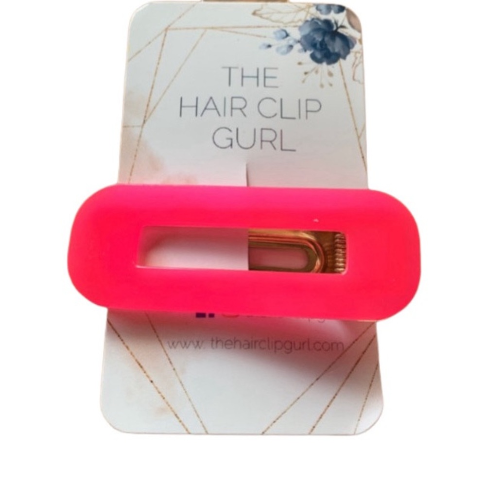 BRIGHT PINK HAIR CLIP